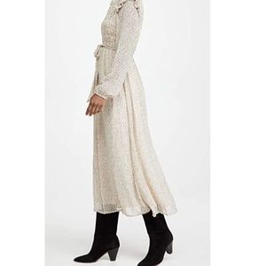 NWT En Saison Smocked Chiffon Midi Dress